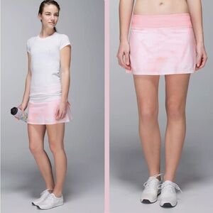 Lululemon Pace Setter Skirt tie dye pink